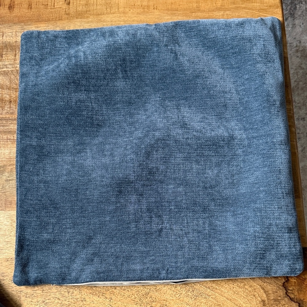 2 Blue Grey Pillow Covers 20x20 Inch Set of 2 Solid